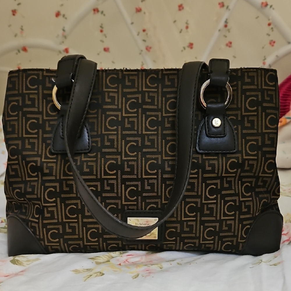 Chic Black and Brown Designer Tote Bag